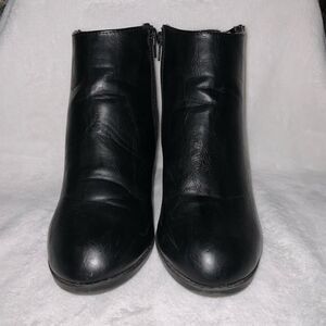 Scottie Black Ankle Booties | Side Zip | Block Heel | Classic Fall /Winter Boots